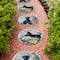 Glitzhome® 10" Set of 2 Cement Cat and Dog Textured Stepping Stones